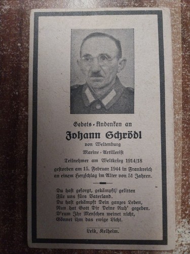 Sterbebild deathcard ww2 - deathcard,,